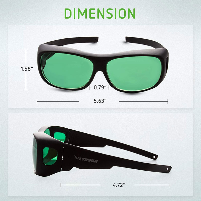 Lunettes De Protection UV EyeGrow 2 - Pour Lumière LED Horticole - Protègent Les Yeux En Serre Ou Indoor