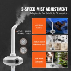 Humidificador Vevor para Salas, invernaderos, Cultivo Indoor