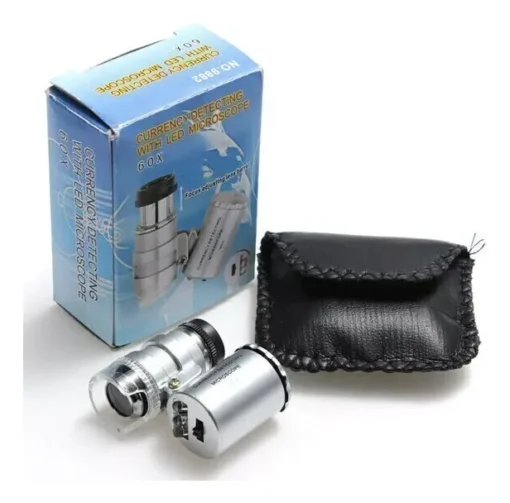Lupa 60x Luz Led Portátil Detecta Plagas