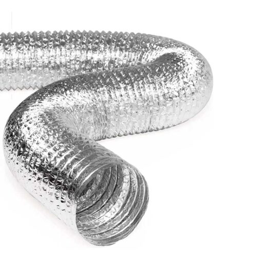 Ducto Caño Flexible Aluminio 4'' 100mm Aire Portátil X 10 Mts